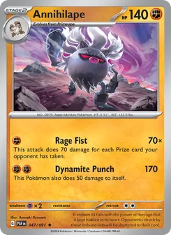 Annihilape [Rage Fist | Dynamite Punch] 카드 이미지