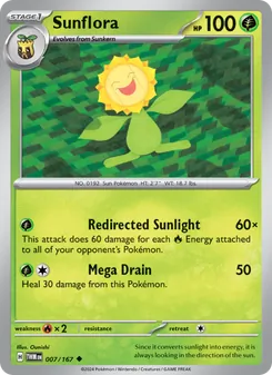 Sunflora [Redirected Sunlight | Mega Drain] 카드 이미지