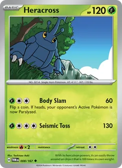 Heracross [Body Slam | Seismic Toss] 카드 이미지