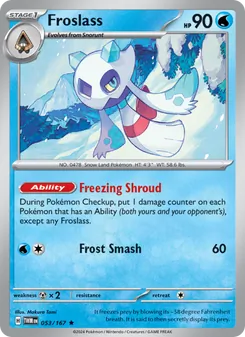 Froslass [Freezing Shroud | Frost Smash] 카드 이미지