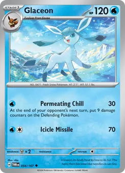 Glaceon [Permeating Chill | Icicle Missile] 카드 이미지