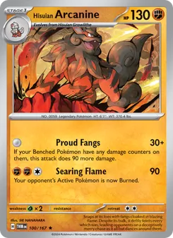 Hisuian Arcanine [Proud Fangs | Searing Flame] 카드 이미지
