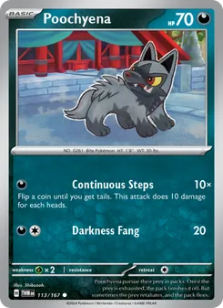 Poochyena [Continuous Steps | Darkness Fang] 카드 이미지
