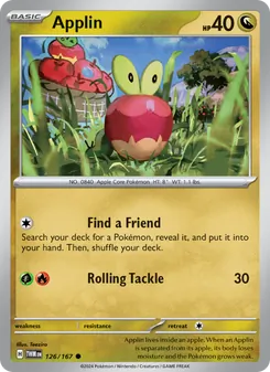 Applin [Find a Friend | Rolling Tackle] 카드 이미지