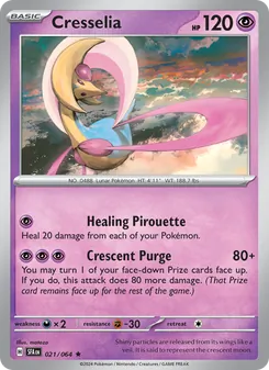 Cresselia [Healing Pirouette | Crescent Purge] 카드 이미지
