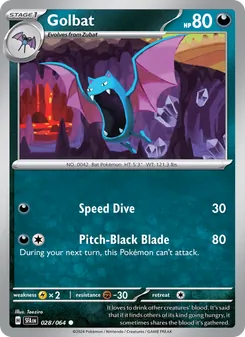 Golbat [Speed Dive | Pitch-Black Blade] 카드 이미지