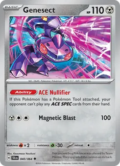 Genesect [ACE Nullifier | Magnetic Blast] 카드 이미지