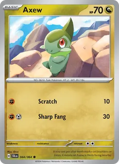 Axew [Scratch | Sharp Fang] 카드 이미지