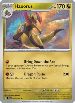 Haxorus [Bring Down the Axe | Dragon Pulse] 카드 이미지