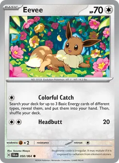 Eevee [Colorful Catch | Headbutt] 카드 이미지