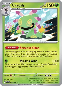 Cradily [Selective Slime | Miasma Wind] 카드 이미지