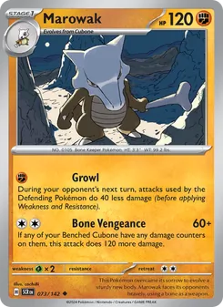 Marowak [Growl | Bone Vengeance] 카드 이미지