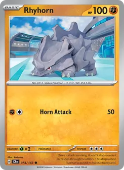 Rhyhorn [Horn Attack] 카드 이미지