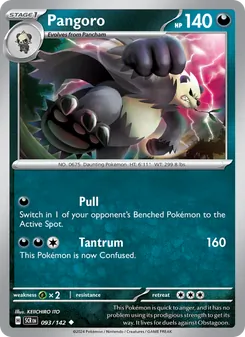 Pangoro [Pull | Tantrum] 카드 이미지