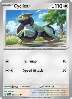 Cyclizar [Tail Snap | Speed Attack] 카드 이미지