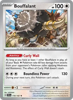 Bouffalant [Curly Wall | Boundless Power] 카드 이미지