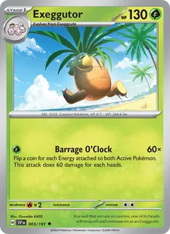 Exeggutor [Barrage O'Clock] 카드 이미지