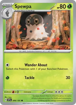 Spewpa [Wander About | Tackle] 카드 이미지