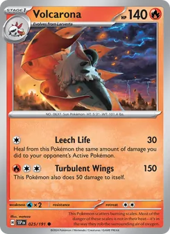 Volcarona [Leech Life | Turbulent Wings] 카드 이미지