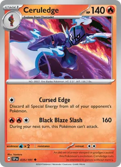 Ceruledge [Cursed Edge | Black Blaze Slash] 카드 이미지