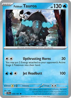 Paldean Tauros [Upthrusting Horns | Jet Headbutt]