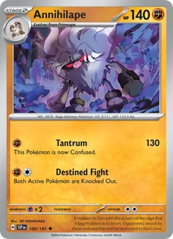 Annihilape [Tantrum | Destined Fight] 카드 이미지
