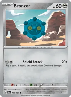 Bronzor [Shield Attack] 카드 이미지