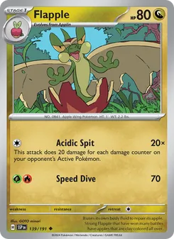 Flapple [Acidic Spit | Speed Dive] 카드 이미지