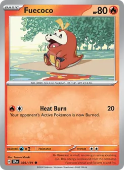 Fuecoco [Heat Burn] 카드 이미지