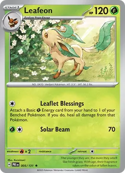 Leafeon [Leaflet Blessings | Solar Beam] 카드 이미지