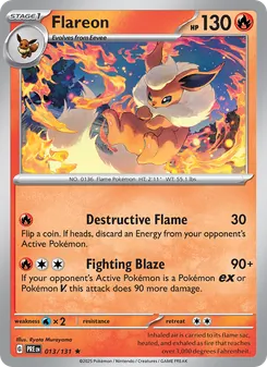 Flareon [Destructive Flame | Fighting Blaze] 카드 이미지