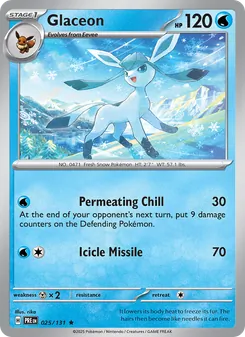 Glaceon [Permeating Chill | Icicle Missile] 카드 이미지
