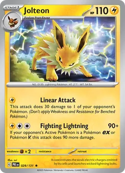 Jolteon [Linear Attack | Fighting Lightning] 카드 이미지