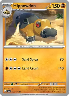 Hippowdon [Sand Spray | Land Crush] 카드 이미지