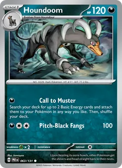 Houndoom [Call to Muster | Pitch-Black Fangs] 카드 이미지