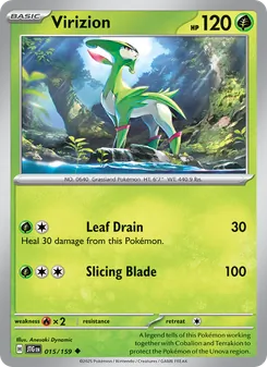 Virizion [Leaf Drain | Slicing Blade] 카드 이미지
