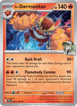 N's Darmanitan [Back Draft | Flamebody Cannon]