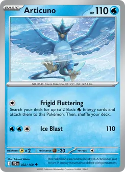Articuno [Frigid Fluttering | Ice Blast] 카드 이미지