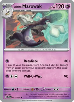 Alolan Marowak [Retaliate | Will-O-Wisp] 카드 이미지