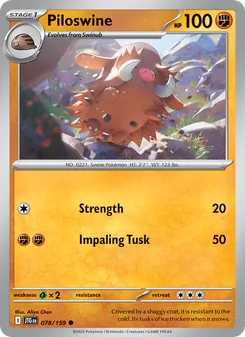 Piloswine [Strength | Impaling Tusk] 카드 이미지