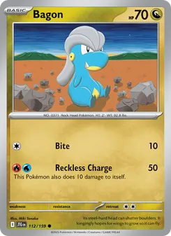 Bagon [Bite | Reckless Charge] 카드 이미지