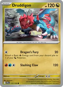 Druddigon [Dragon's Fury | Slashing Claw] 카드 이미지