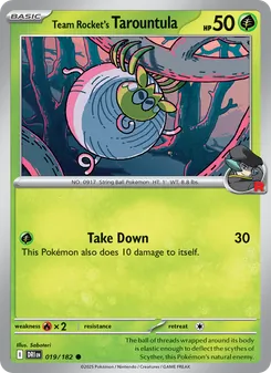 Team Rocket's Tarountula [Take Down]