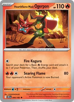 Hearthflame Mask Ogerpon [Fire Kagura | Searing Flame] 카드 이미지