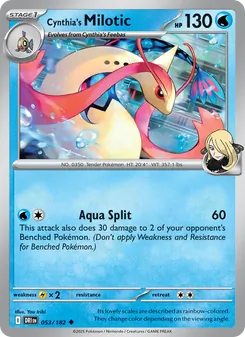 Cynthia's Milotic [Aqua Split] 카드 이미지