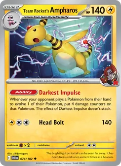 Team Rocket's Ampharos [Darkest Impulse | Head Bolt]