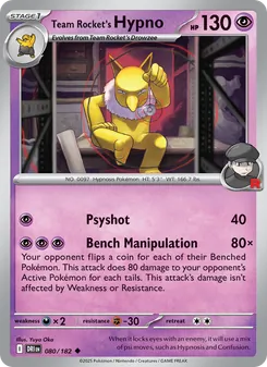Team Rocket's Hypno [Psyshot | Bench Manipulation]