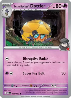 Team Rocket's Dottler [Disruptive Radar | Super Psy Bolt]