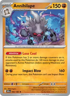 Annihilape [Lose Cool | Impact Blow] 카드 이미지