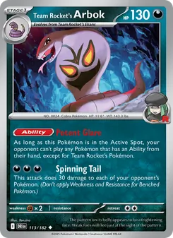 Team Rocket's Arbok [Potent Glare | Spinning Tail]